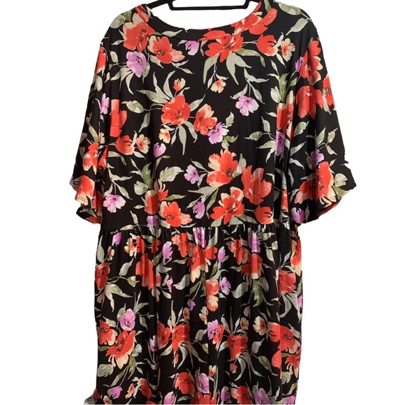 Haptics Dress Black Floral 2X NWOT - Picture 3 of 6